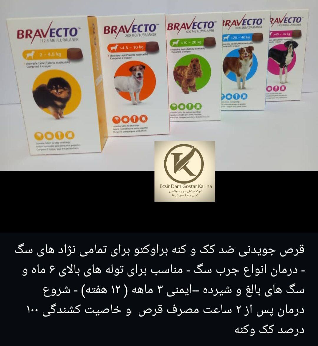 قرص ضد کک و کنه BRAVECTO